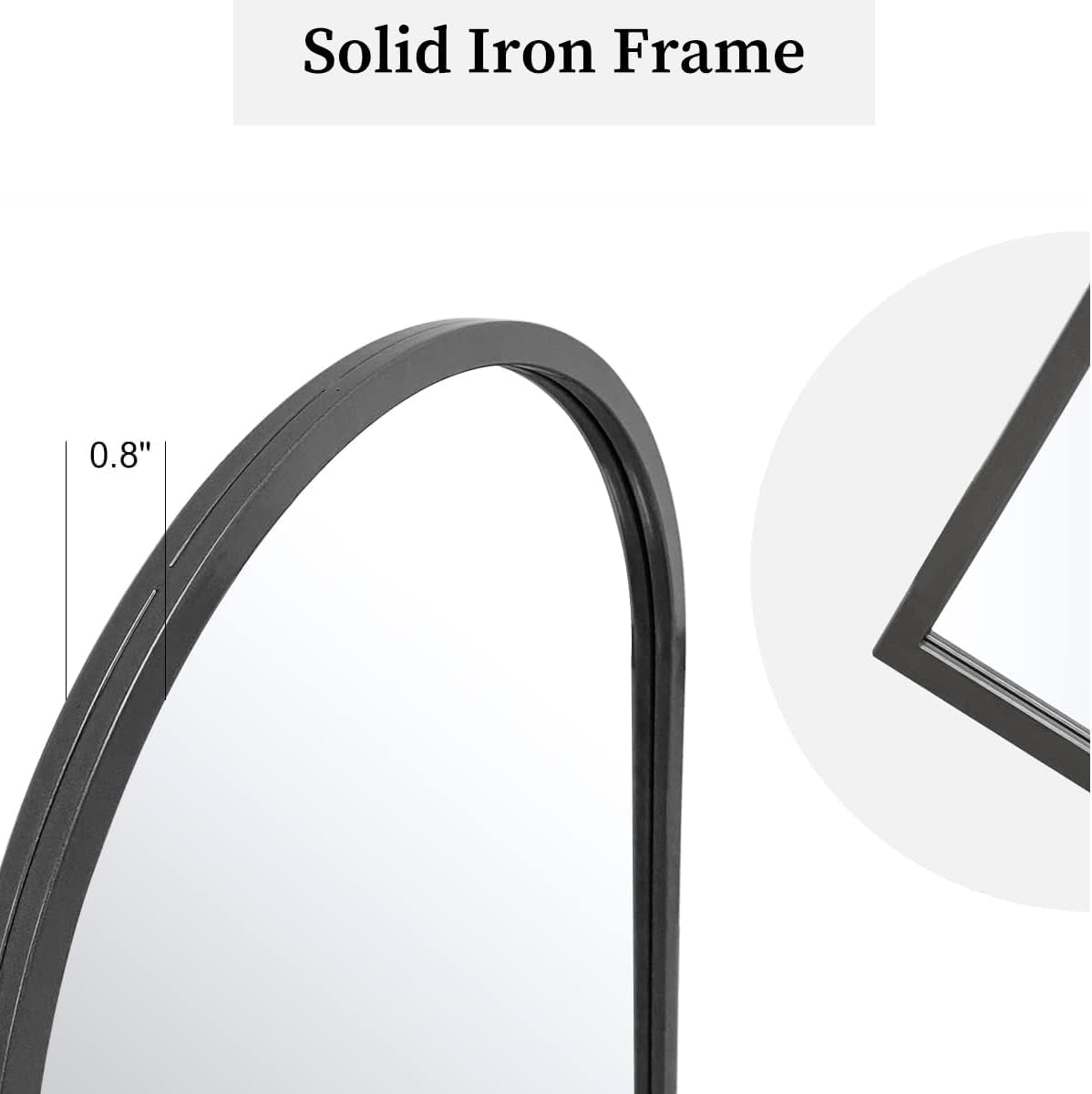 Black Arch Wall Mirror Modern Bathroom, Living Room